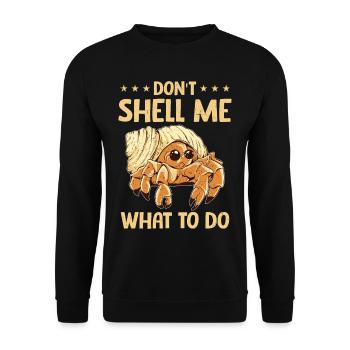 Seafood, Seafood, Mussels, Hermit Crab - Unisex Sweatshirt - black - Front - Alina (178cm) & Michal (187cm)