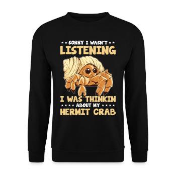 Seafood, Seafood, Mussels, Hermit Crab - Unisex Sweatshirt - black - Front - Alina (178cm) & Michal (187cm)