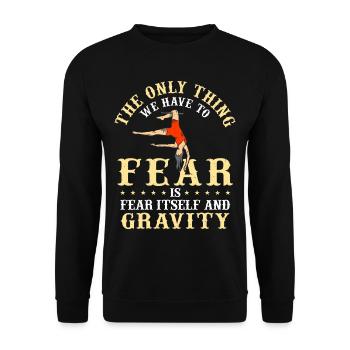 Cirque, Tissus aériens, Aériste, Acrobatie, Trapèze - Sweat-shirt Unisexe - noir - Devant - Alina (178cm) & Michal (187cm)