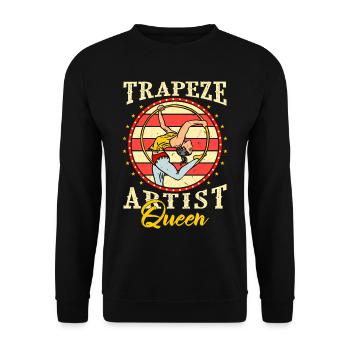 Cirque, Tissus aériens, Aériste, Acrobatie, Trapèze - Sweat-shirt Unisexe - noir - Devant - Alina (178cm) & Michal (187cm)