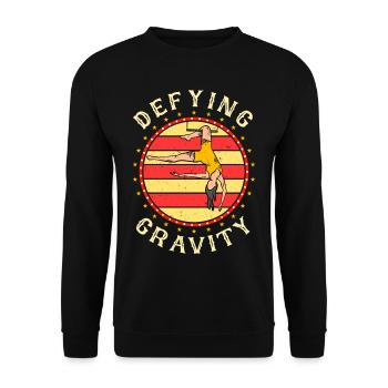 Circus, Aerial Silks, Aeralist, Acrobatics, Trapeze - Unisex Sweatshirt - black - Front - Alina (178cm) & Michal (187cm)