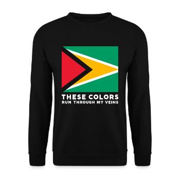 Diese Farben Fließen Durch Meine Adern Design For - Unisex Pullover - Schwarz - Vorne - Alina (178cm) & Michal (187cm)