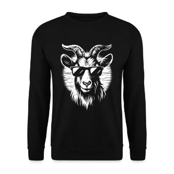 Bauernhof Tier Tier Landwirt Ziegenliebhaber - Unisex Pullover - Schwarz - Vorne - Alina (178cm) & Michal (187cm)