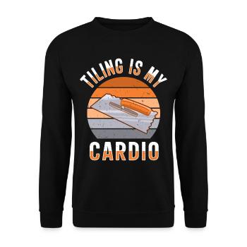 Tiler Flooring Job Tiler - Unisex Sweatshirt - black - Front - Alina (178cm) & Michal (187cm)