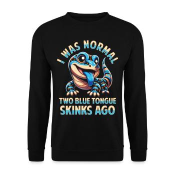 Eidechsensammler Reptilienliebhaber - Unisex Pullover - Schwarz - Vorne - Alina (178cm) & Michal (187cm)