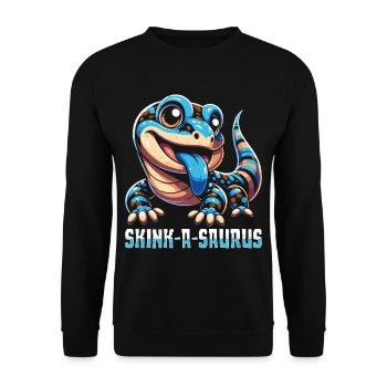 Eidechsensammler Reptilienliebhaber - Unisex Pullover - Schwarz - Vorne - Alina (178cm) & Michal (187cm)