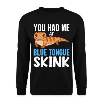 Eidechsensammler Reptilienliebhaber - Unisex Pullover - Schwarz - Vorne - Alina (178cm) & Michal (187cm)