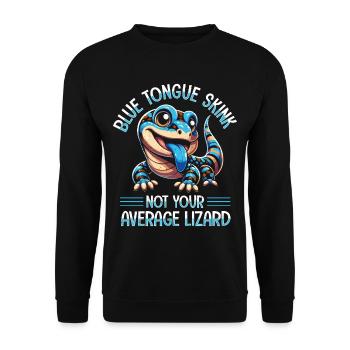 Eidechsensammler Reptilienliebhaber - Unisex Pullover - Schwarz - Vorne - Alina (178cm) & Michal (187cm)