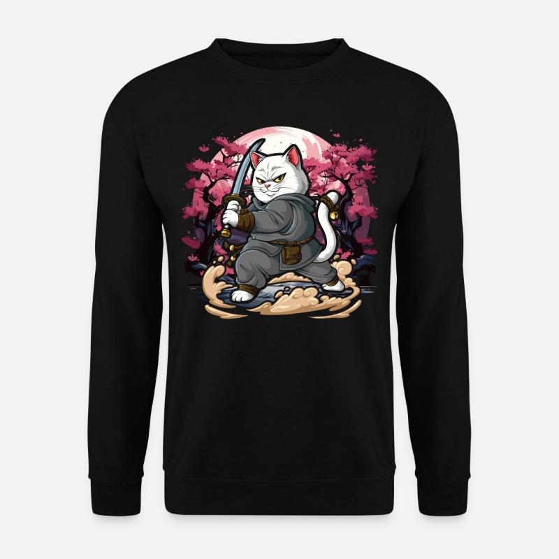Samurai Cat - Unisex Sweatshirt - black