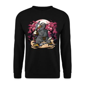 Grue samouraï - Sweat-shirt Unisexe - noir - Devant - Alina (178cm) & Michal (187cm)