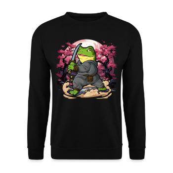 Grenouille samouraï - Sweat-shirt Unisexe - noir - Devant - Alina (178cm) & Michal (187cm)