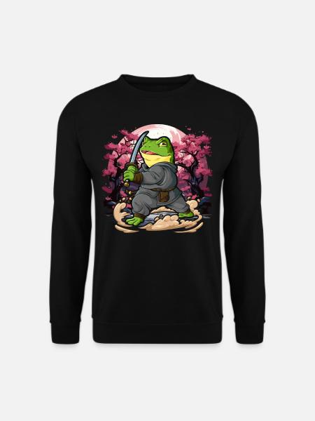 Samurai frog - Unisex Sweatshirt - black