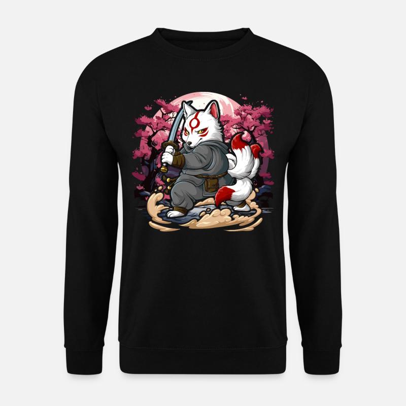 Kitsune samouraï - Sweat-shirt Unisexe - noir