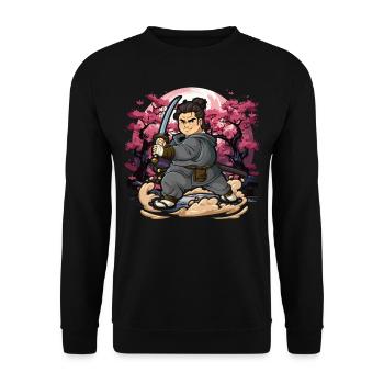 Samurai Men - Unisex Sweatshirt - black - Front - Alina (178cm) & Michal (187cm)