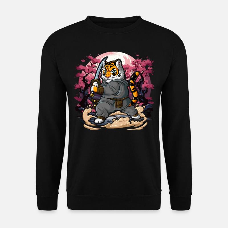Samurai tiger - Unisex Pullover - Schwarz