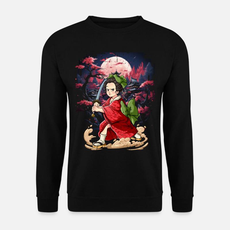 Samurai Kimono Frauen - Unisex Pullover - Schwarz