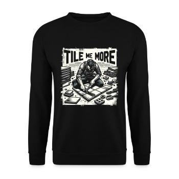 Tiler Flooring Job Tiler - Unisex Sweatshirt - black - Front - Alina (178cm) & Michal (187cm)