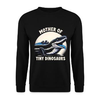 Eidechsensammler Reptilienliebhaber - Unisex Pullover - Schwarz - Vorne - Alina (178cm) & Michal (187cm)