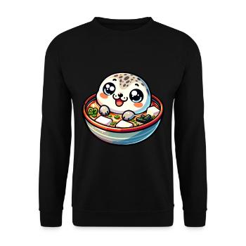 Sea Animal, Sea Animal, Ocean, Miso, Soup, Seal - Unisex Sweatshirt - black - Front - Alina (178cm) & Michal (187cm)