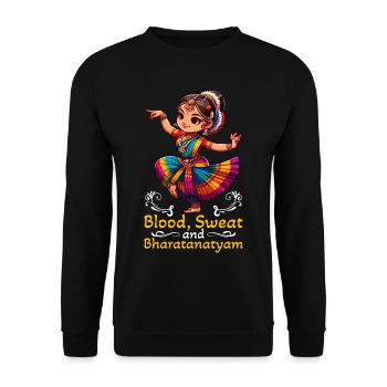 Bharatanatyam Tanz Indischer Tanz Indischer - Unisex Pullover - Schwarz - Vorne - Alina (178cm) & Michal (187cm)