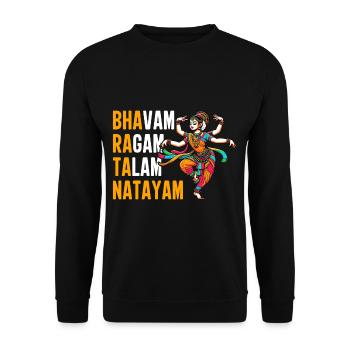 Indian Dance Indian Folk Dance - Unisex Sweatshirt - black - Front - Alina (178cm) & Michal (187cm)
