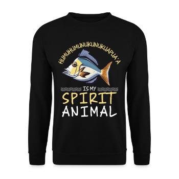 Baliste hawaïen Humuhumunukunukuapua’a - Sweat-shirt Unisexe - noir - Devant - Alina (178cm) & Michal (187cm)