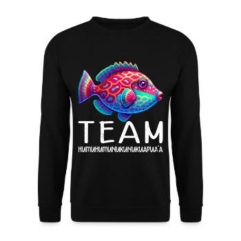 Baliste hawaïen Humuhumunukunukuapua’a - Sweat-shirt Unisexe - noir - Devant - Alina (178cm) & Michal (187cm)