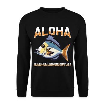 Humuhumunukunukuapua'a Riff-drückerfisch - Unisex Pullover - Schwarz - Vorne - Alina (178cm) & Michal (187cm)