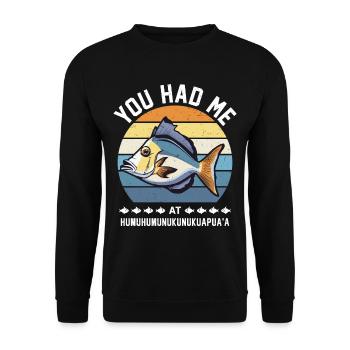 Riff Triggerfish Drum Hummuhumunukunukuapua'a - Unisex Sweatshirt - black - Front - Alina (178cm) & Michal (187cm)