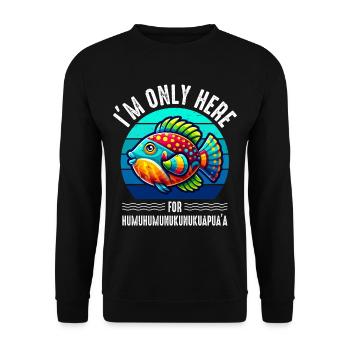 Humuhumunukunukuapua'a Reef Hawaiian Triggerfish - Unisex Sweatshirt - black - Front - Alina (178cm) & Michal (187cm)
