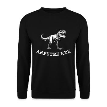 T-rex amputé de la jambe Prothèse de jambe Tyrannosaurus - Sweat-shirt Unisexe - noir - Devant - Alina (178cm) & Michal (187cm)