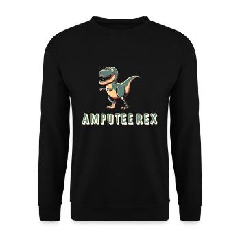 Amputé Rex Trendy Motivation Prothèse de Jambe - Sweat-shirt Unisexe - noir - Devant - Alina (178cm) & Michal (187cm)