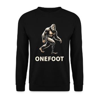 Bigfoot Sasquatch Amputé de la Jambe Conscience - Sweat-shirt Unisexe - noir - Devant - Alina (178cm) & Michal (187cm)