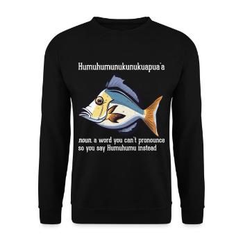 Humuhumunukunukuapua'a Reef Hawaiian Triggerfish - Unisex Sweatshirt - black - Front - Alina (178cm) & Michal (187cm)