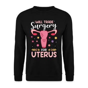 Endometriosis Recovery Support for Endometriosis - Unisex Sweatshirt - black - Front - Alina (178cm) & Michal (187cm)