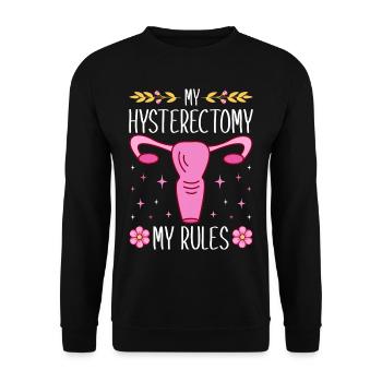 Endométriose Soins abdominaux Gynécologique - Sweat-shirt Unisexe - noir - Devant - Alina (178cm) & Michal (187cm)
