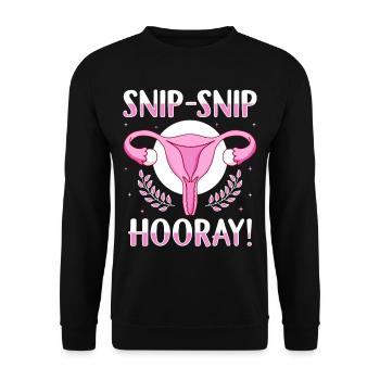 Endometriose Gynäkologische Chirurgie Erholung - Unisex Pullover - Schwarz - Vorne - Alina (178cm) & Michal (187cm)