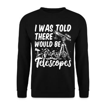 Astronom Star Gaze Nacht Himmel Enthusiast - Unisex Pullover - Schwarz - Vorne - Alina (178cm) & Michal (187cm)