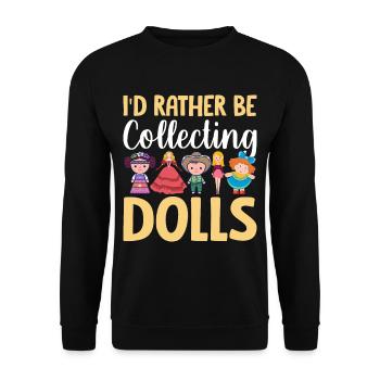 Collectible Doll Porcelain Doll Antique - Unisex Sweatshirt - black - Front - Alina (178cm) & Michal (187cm)