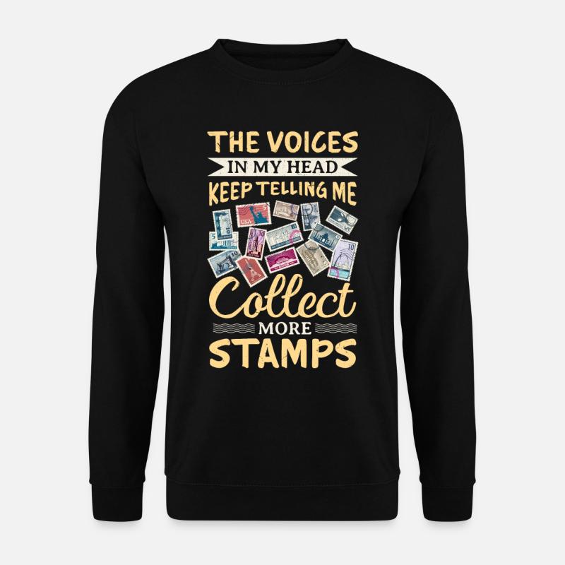 Stamp Collecting Stamps - Unisex Sweatshirt - black
