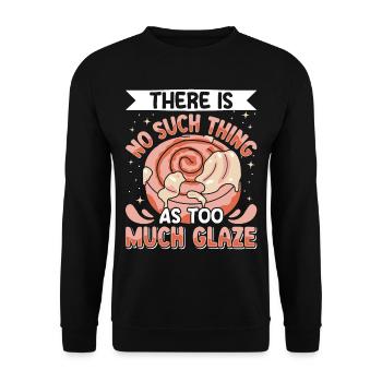 Boulanger brioche à la cannelle - Sweat-shirt Unisexe - noir - Devant - Alina (178cm) & Michal (187cm)