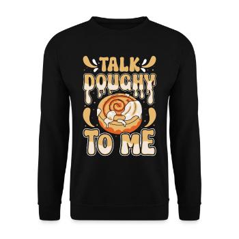 Boulanger brioche à la cannelle - Sweat-shirt Unisexe - noir - Devant - Alina (178cm) & Michal (187cm)