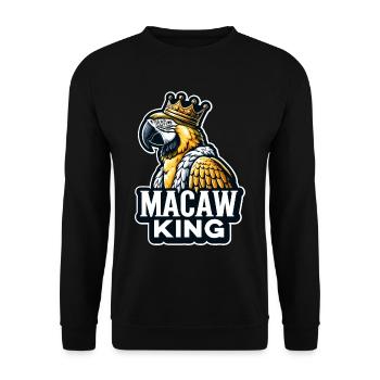 Gold Macaw Liebhaber Design Ornithologie Parrot - Unisex Pullover - Schwarz - Vorne - Alina (178cm) & Michal (187cm)