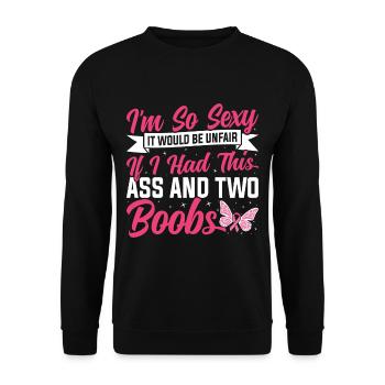 Pride Mastectomy Cancer Survivor Breast Cancer - Unisex Sweatshirt - black - Front - Alina (178cm) & Michal (187cm)