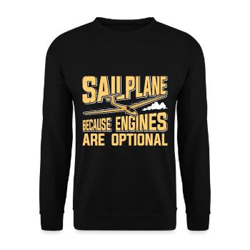 Conception de planeurs pour les passionnés - Sweat-shirt Unisexe - noir - Devant - Alina (178cm) & Michal (187cm)
