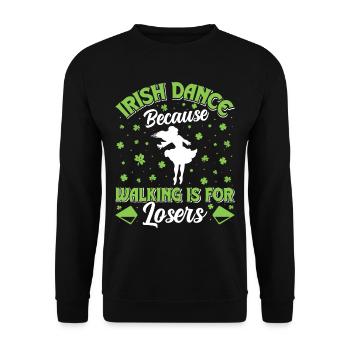 Danse irlandaise Danse irlandaise - Sweat-shirt Unisexe - noir - Devant - Alina (178cm) & Michal (187cm)