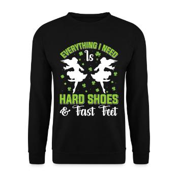 Irish Dance Irish Dancing - Unisex Sweatshirt - black - Front - Alina (178cm) & Michal (187cm)