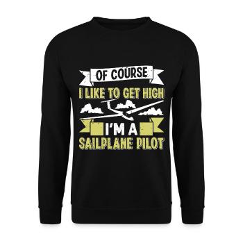 Planeur - Sweat-shirt Unisexe - noir - Devant - Alina (178cm) & Michal (187cm)