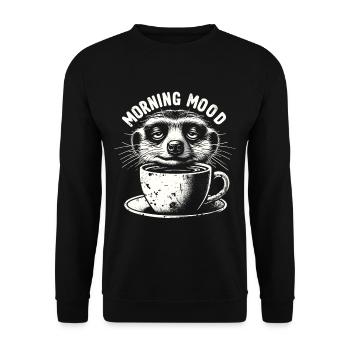 Café suricate - Sweat-shirt Unisexe - noir - Devant - Alina (178cm) & Michal (187cm)