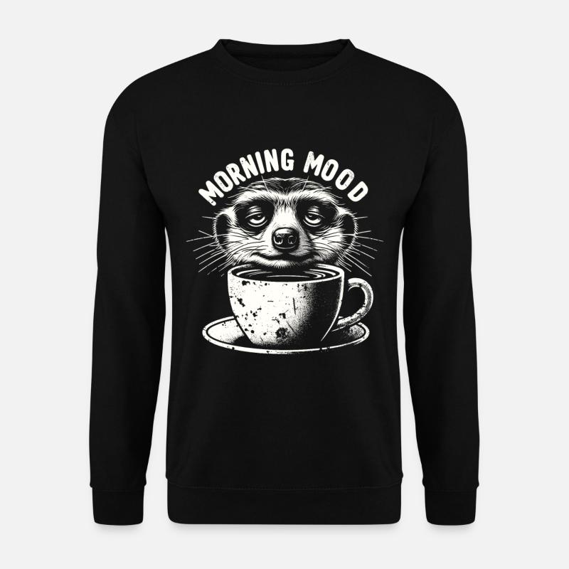 Erdmännchen Kaffee - Unisex Pullover - Schwarz